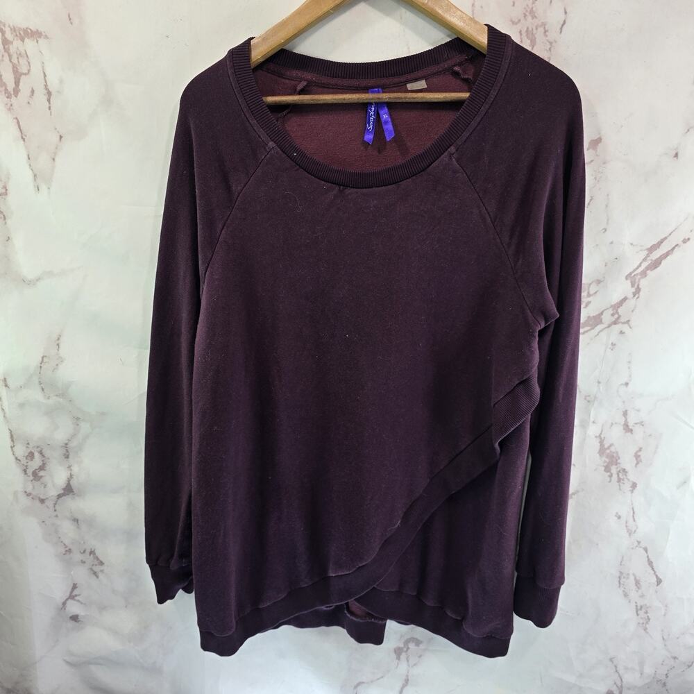 Seraphine Sweatshirt Womens XL Burgundy Red Nursing Postpartum Pullover